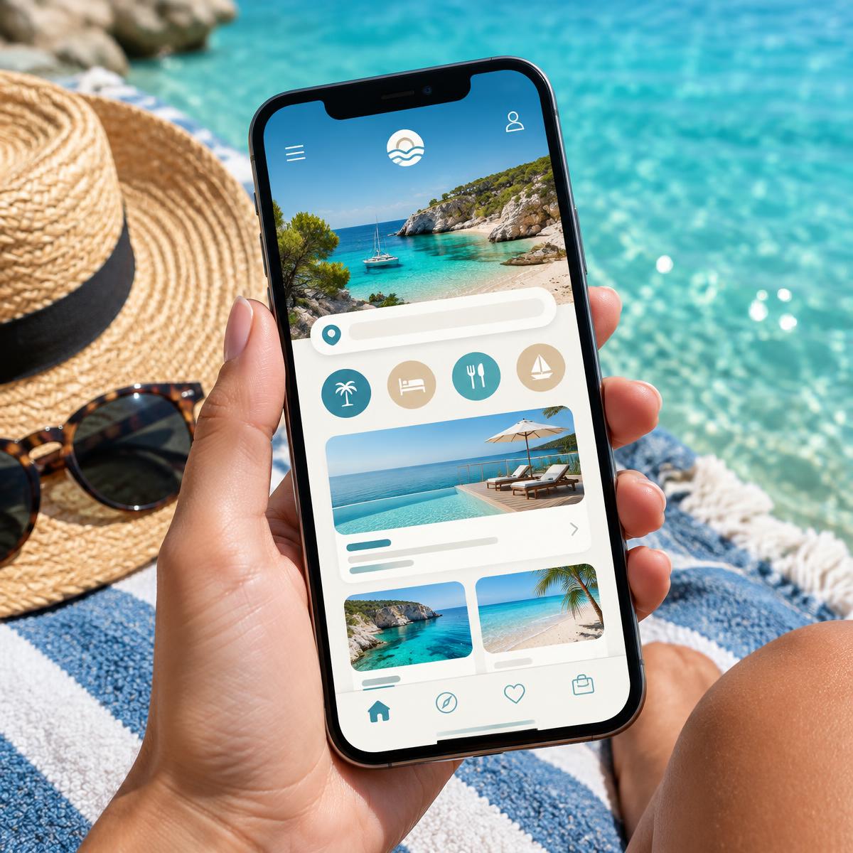 L'application BleuAzul sur un téléphone